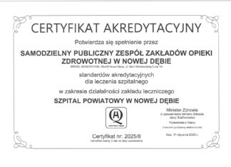 NOWODĘBSKI SZPITAL Z CERTYFIKATEM AKREDYTACYJNYM