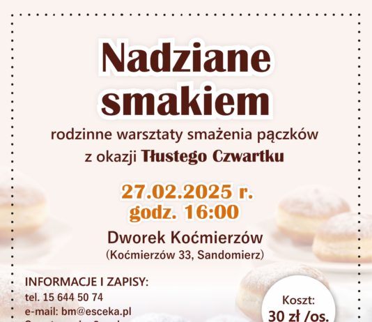 NADZIANE SMAKIEM – WARSZTATY Z OKAZJI TŁUSTEGO CZWARTKU