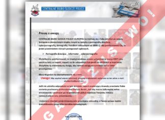 UWAGA! KOLEJNY RAZ PRZESTĘPCY PODSZYWAJĄ SIĘ POD POLICJANTÓW CBŚP