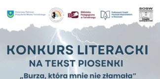“BURZA, KTÓRA MNIE NIE ZŁAMAŁA” – KONKURS LITERACKI NA TEKST PIOSENKI