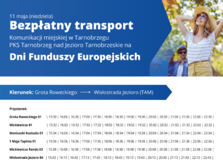 BEZPŁATNA KOMUNIKACJA MIEJSKA NA DNI FUNDUSZY EUROPEJSKICH W TARNOBRZEGU