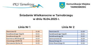BEZPŁATNE DOJAZDY NA TARNOBRZESKIE MIEJSKIE ŚNIADANIE WIELKANOCNE