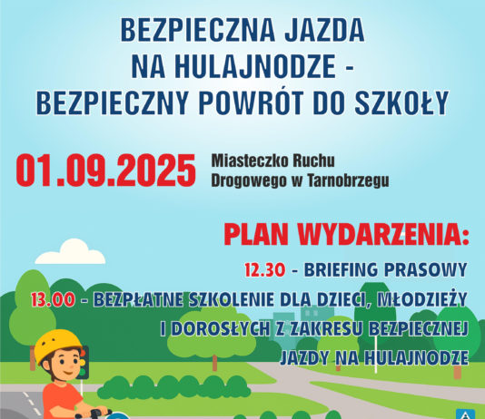 BEZPIECZNA JAZDA NA HULAJNODZE – BEZPIECZNY POWRÓT DO SZKOŁY