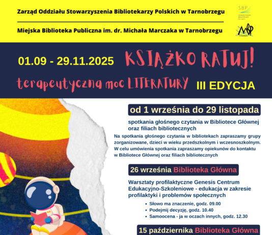 KSIĄŻKO RATUJ! TERAPEUTYCZNA MOC LITERATURY