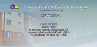 INFORMACJA O KASIE TSM NA OSIEDLU SERBINÓW