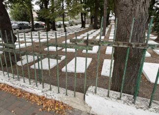 REMONT OGRODZENIA NA CMENTARZU WOJENNYM W TARNOBRZEGU