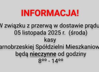 PRZERWA W DOSTAWIE PRĄDU