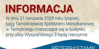 INFORMACJA – KASY TSM W TARNOBRZEGU