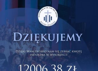 UCZESTNICY “WIECZORU UWIELBIENIA” ZEBRALI 12 TYSIĘCY ZŁOTYCH