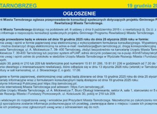 GMINNY PROGRAM REWITALIZACJI MIASTA TARNOBRZEGA – RUSZAJĄ KONSULTACJE