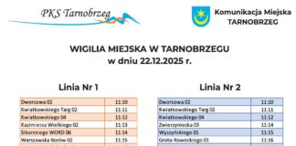 WIGILIA MIEJSKA – ROZKŁAD JAZDY AUTOBUSÓW