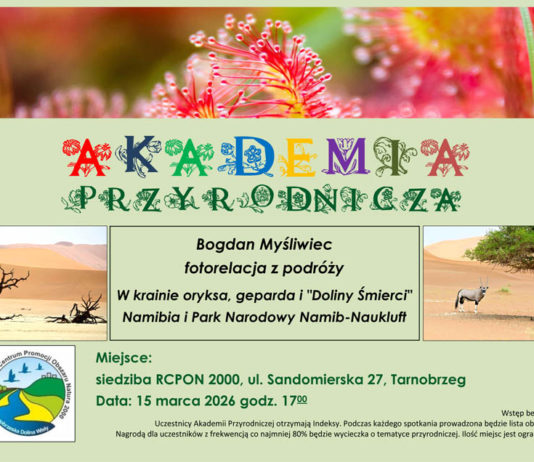AKADEMIA PRZYRODNICZA: PODRÓŻ DO NAMIBII Z BOGDANEM MYŚLIWCEM