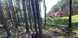 TRAGICZNY WYPADEK MOTOCYKLISTY W GRĘBOWIE